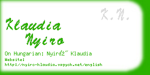 klaudia nyiro business card